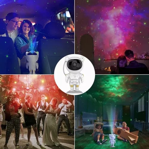Projetor De Luz Noturna Galáxia Nebulosa Astronauta