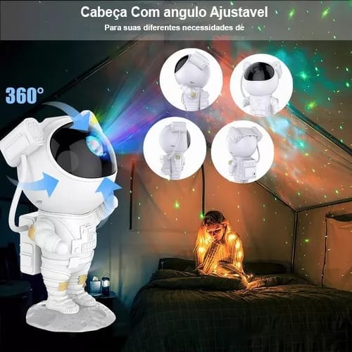 Projetor De Luz Noturna Galáxia Nebulosa Astronauta