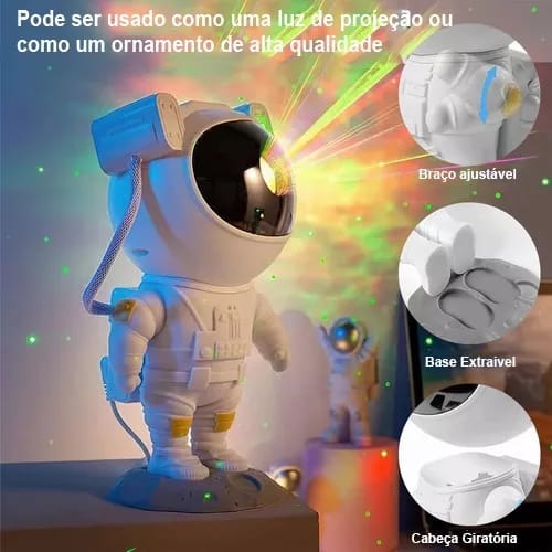 Projetor De Luz Noturna Galáxia Nebulosa Astronauta