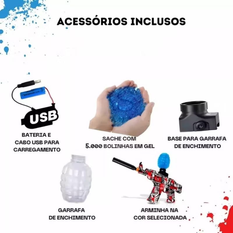 Metralhadora Automática Arma de Gel AK-47