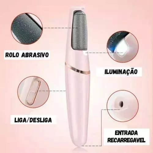 Lixa Elétrica para Pés USB Recarregável